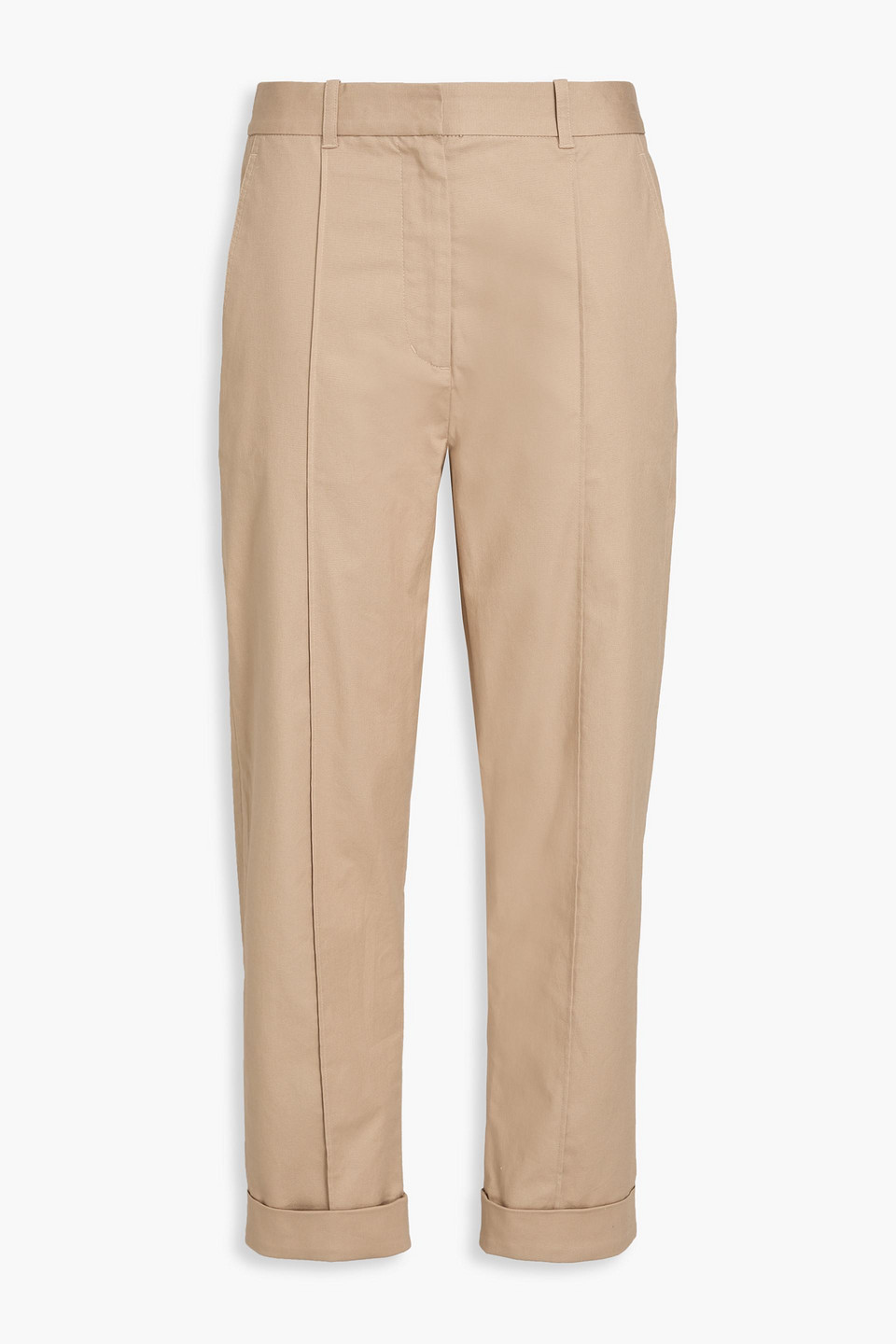 3.1 Phillip Lim Cropped Cotton-blend Tapered Pants In Beige