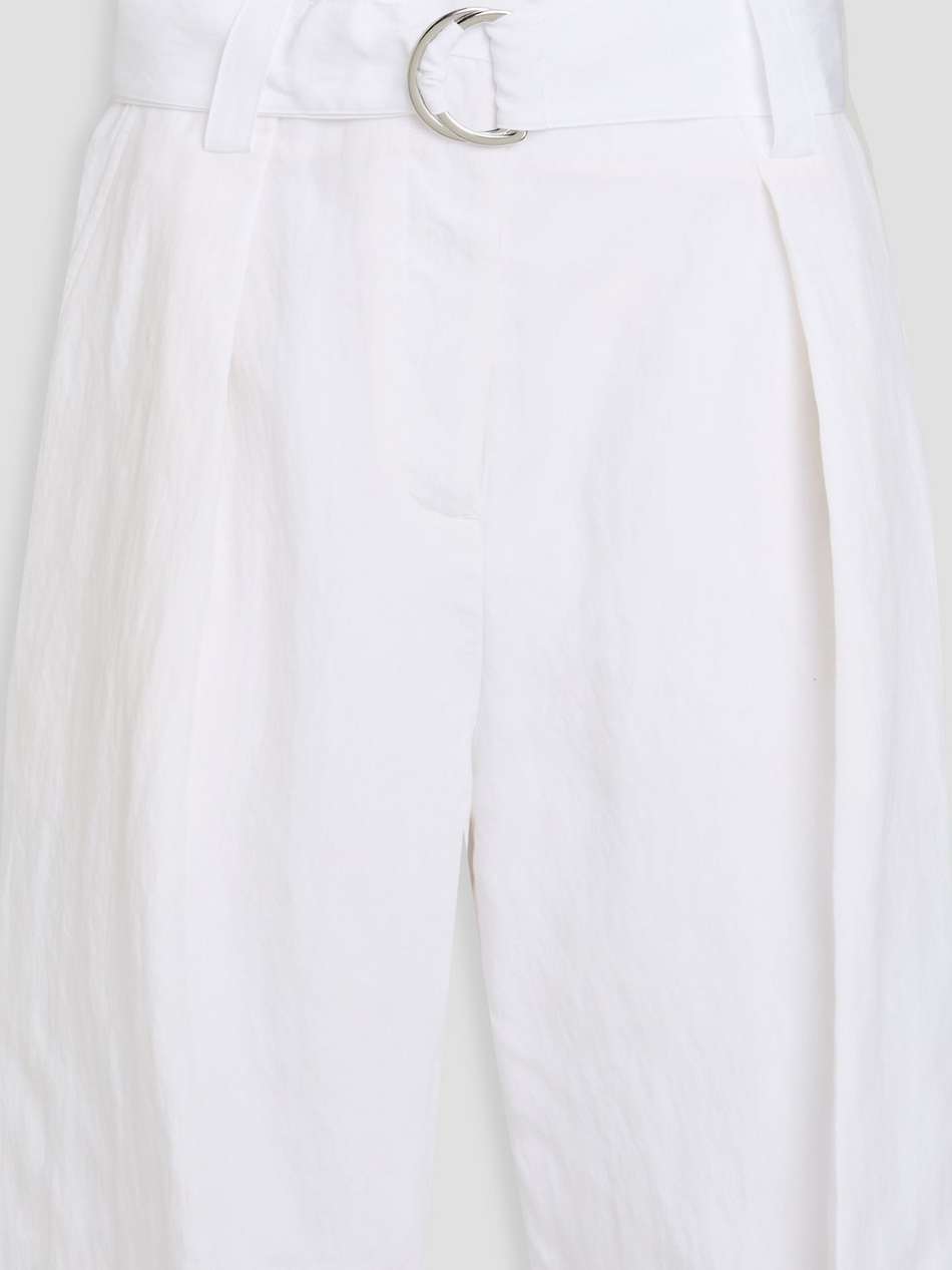 pleated tencel™-blend shorts