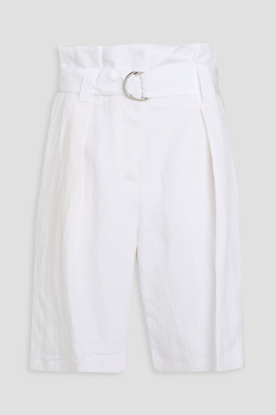 3.1 Phillip Lim Pleated Tencel™-blend Shorts In Weiss