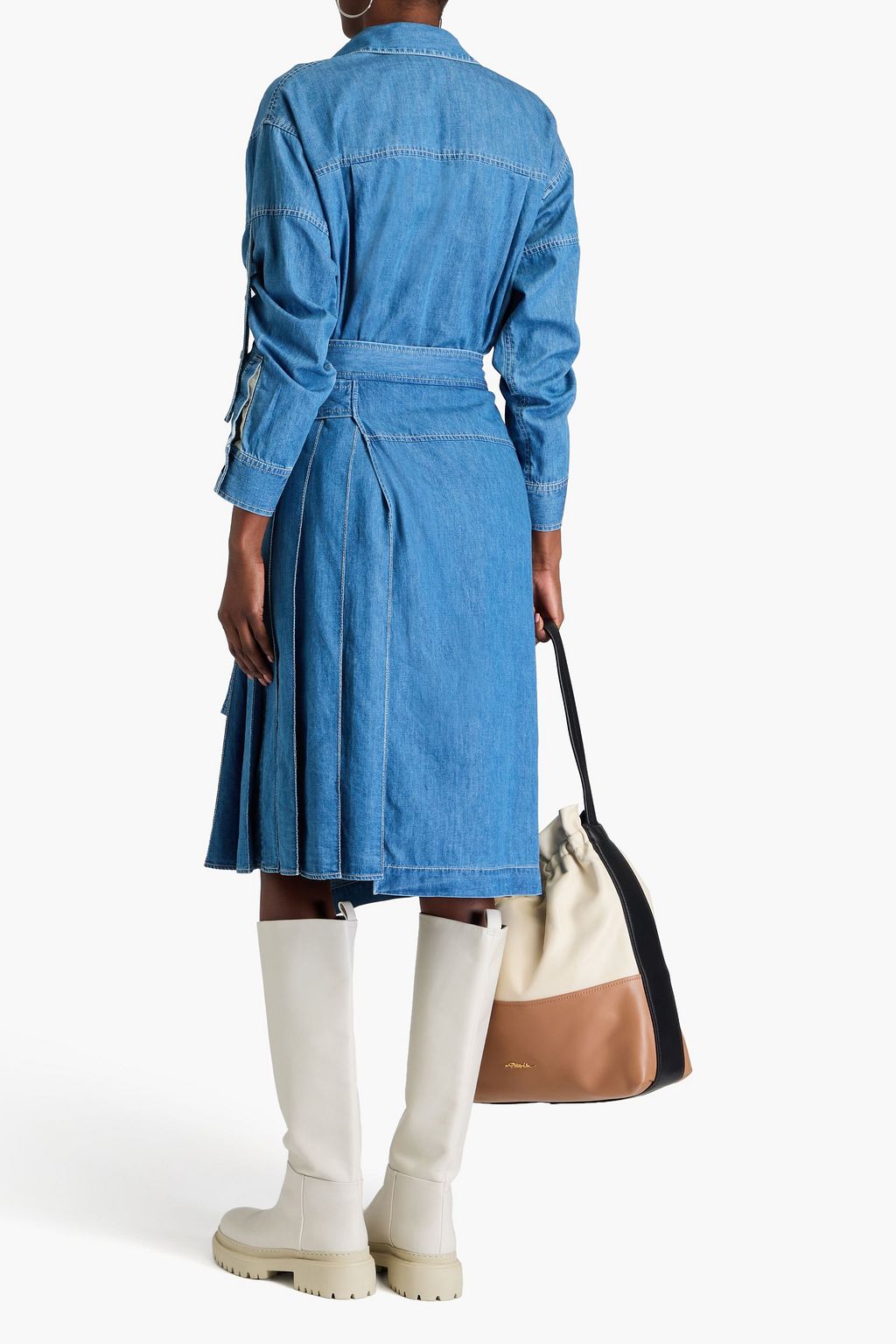 3.1 PHILLIP LIM قميص من قطن شامبراي