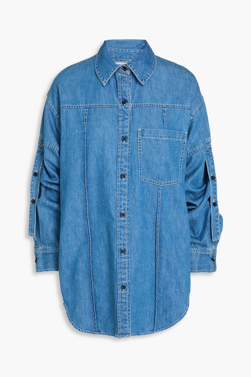 3.1 Phillip Lim Cotton-chambray Shirt In Mid Denim