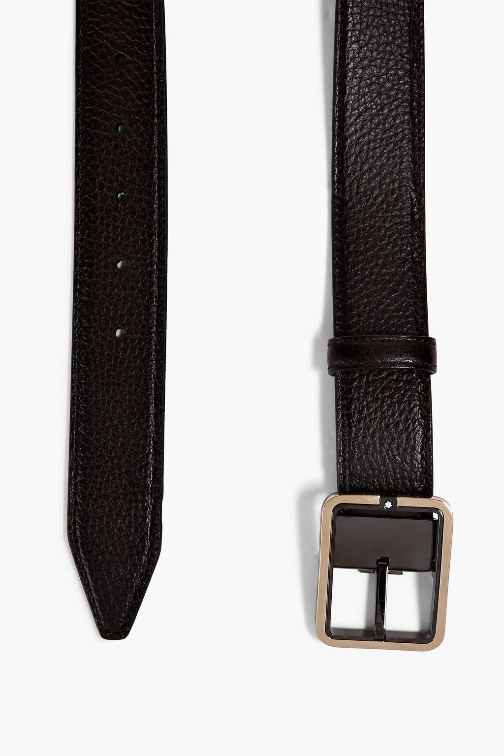 MONTBLANC ぺブル加工レザー ベルト