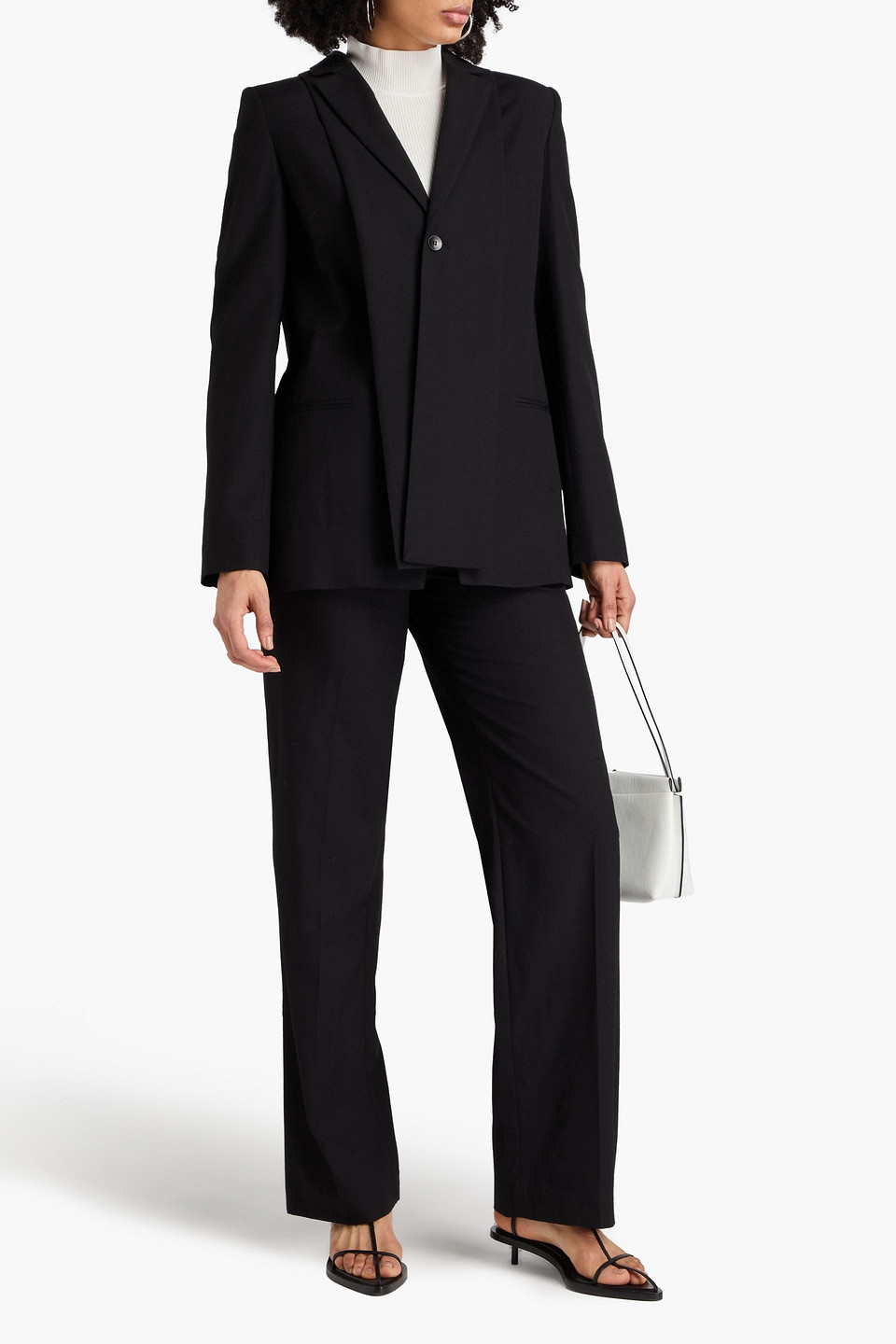  Tibi - Wool-twill Blazer - Black - Us 0 
