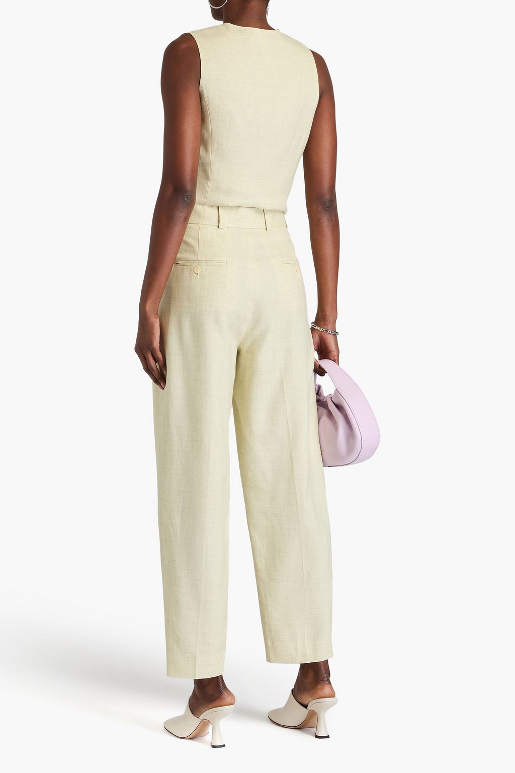 3.1 PHILLIP LIM بنطال محبوك بقصة تضيق تدريجيًا