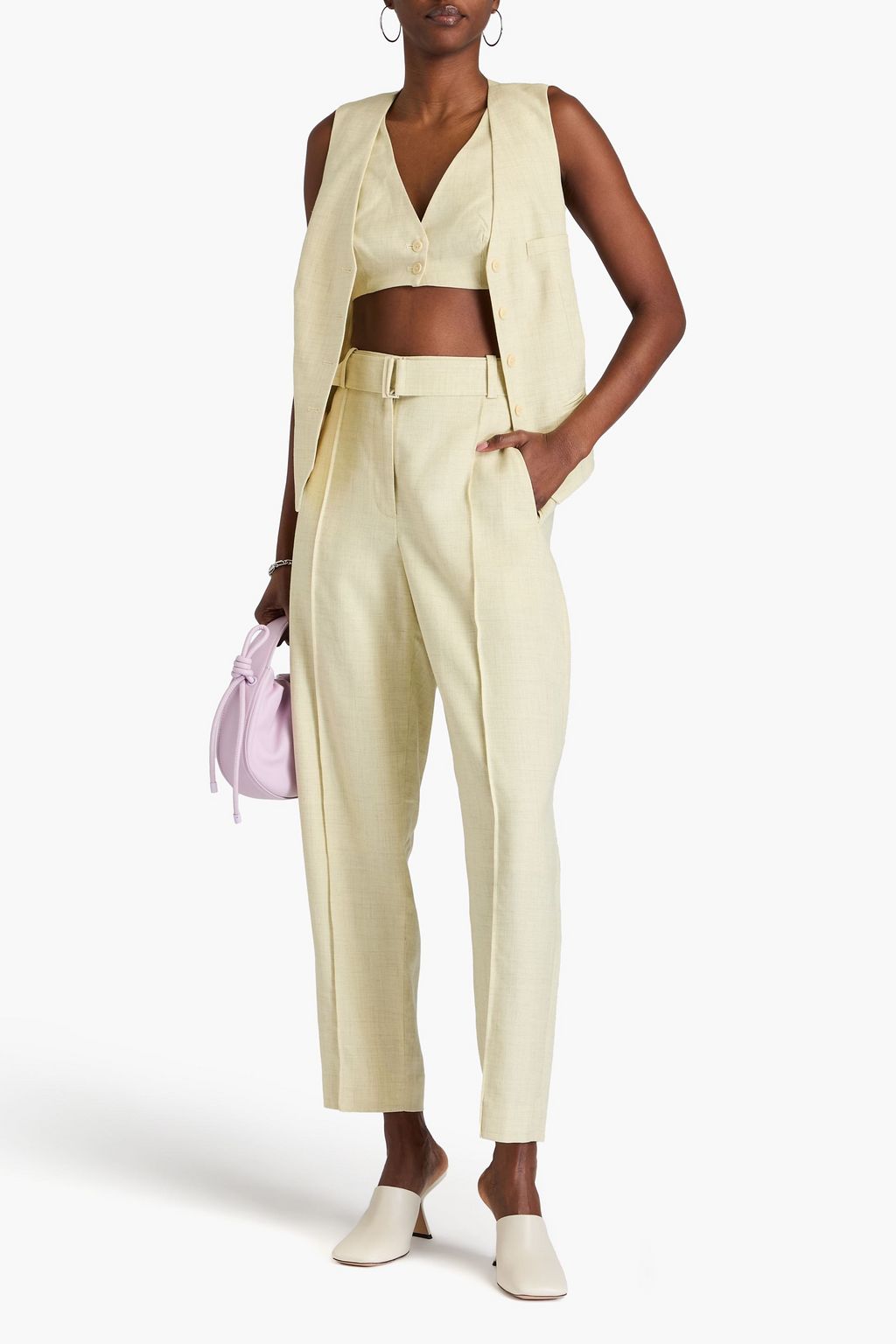 3.1 PHILLIP LIM بنطال محبوك بقصة تضيق تدريجيًا