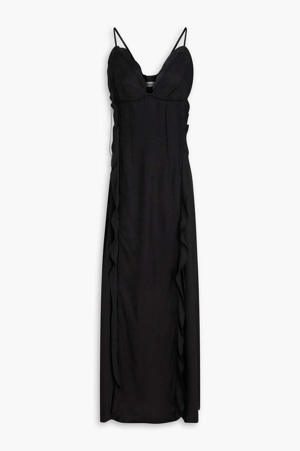 Simkhai Inaya Halter Cover Up Maxi Dress In Black