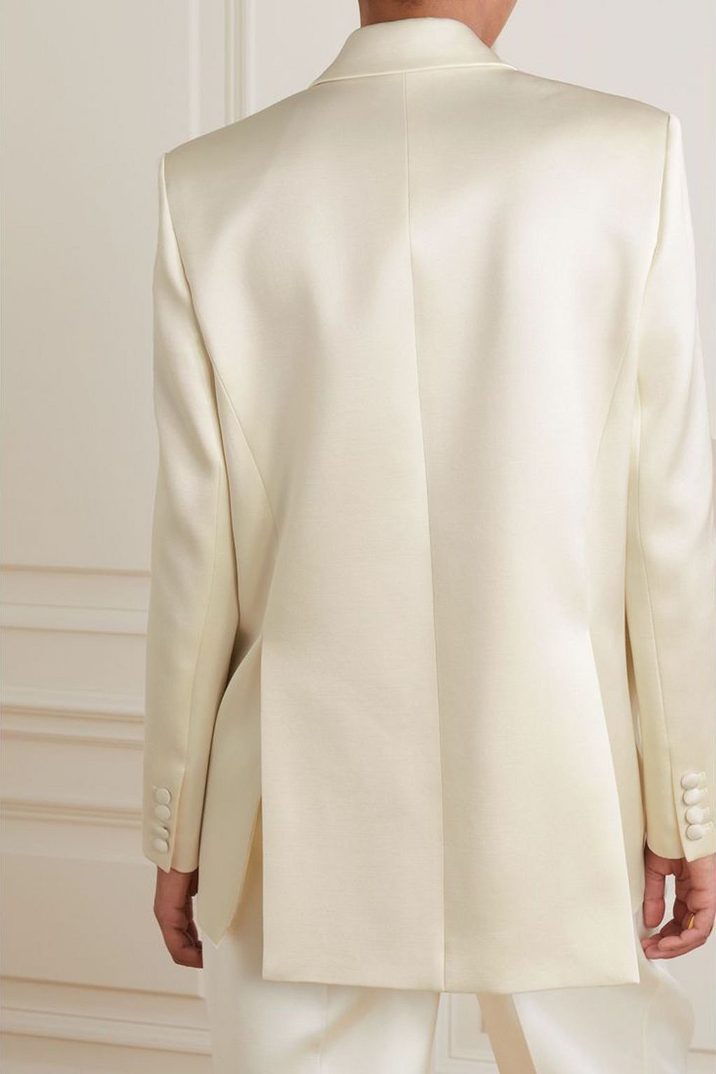 MAGDA BUTRYM Silk satin-trimmed wool blazer