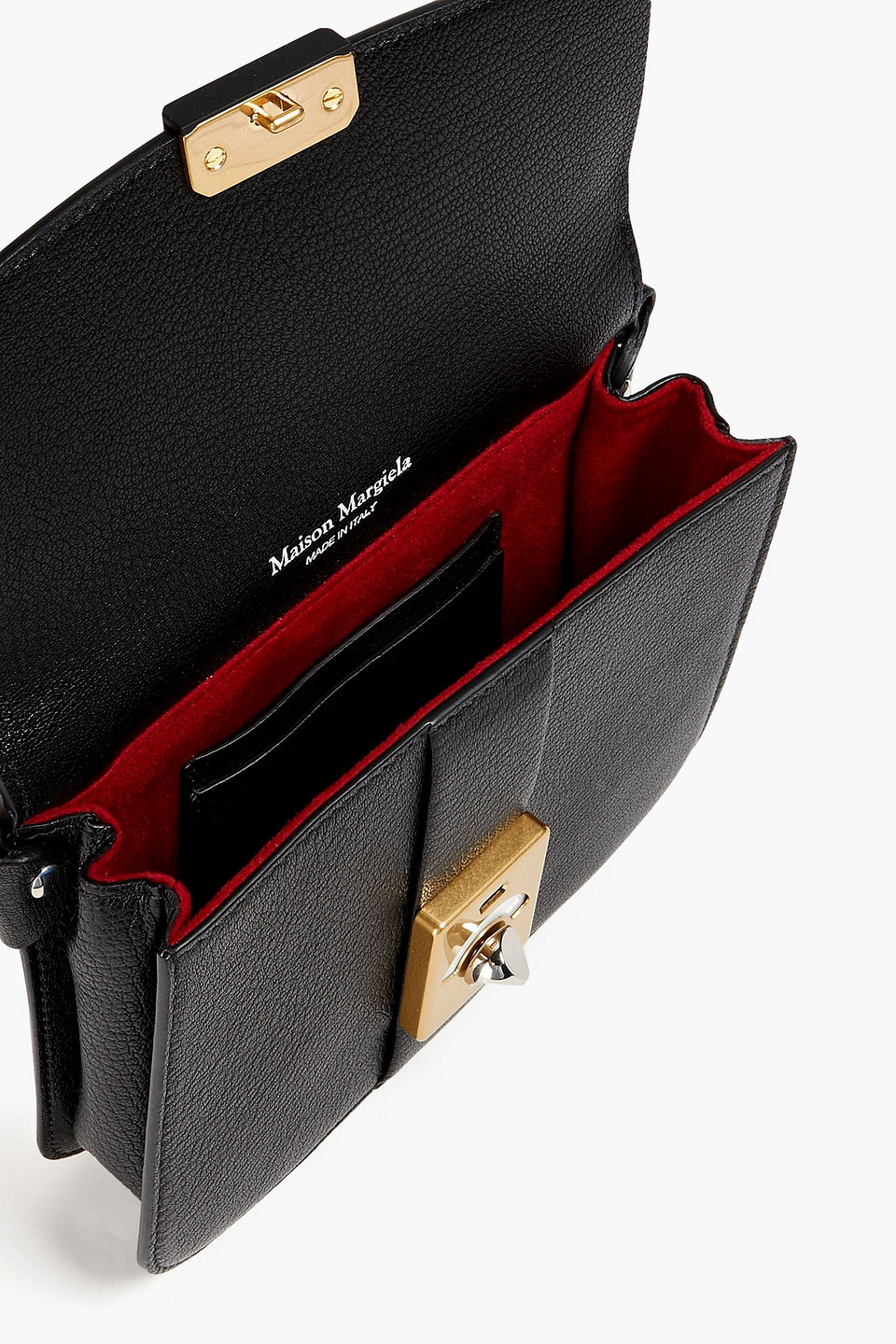 Maison Margiela Two-tone Shoulder Bag In Schwarz