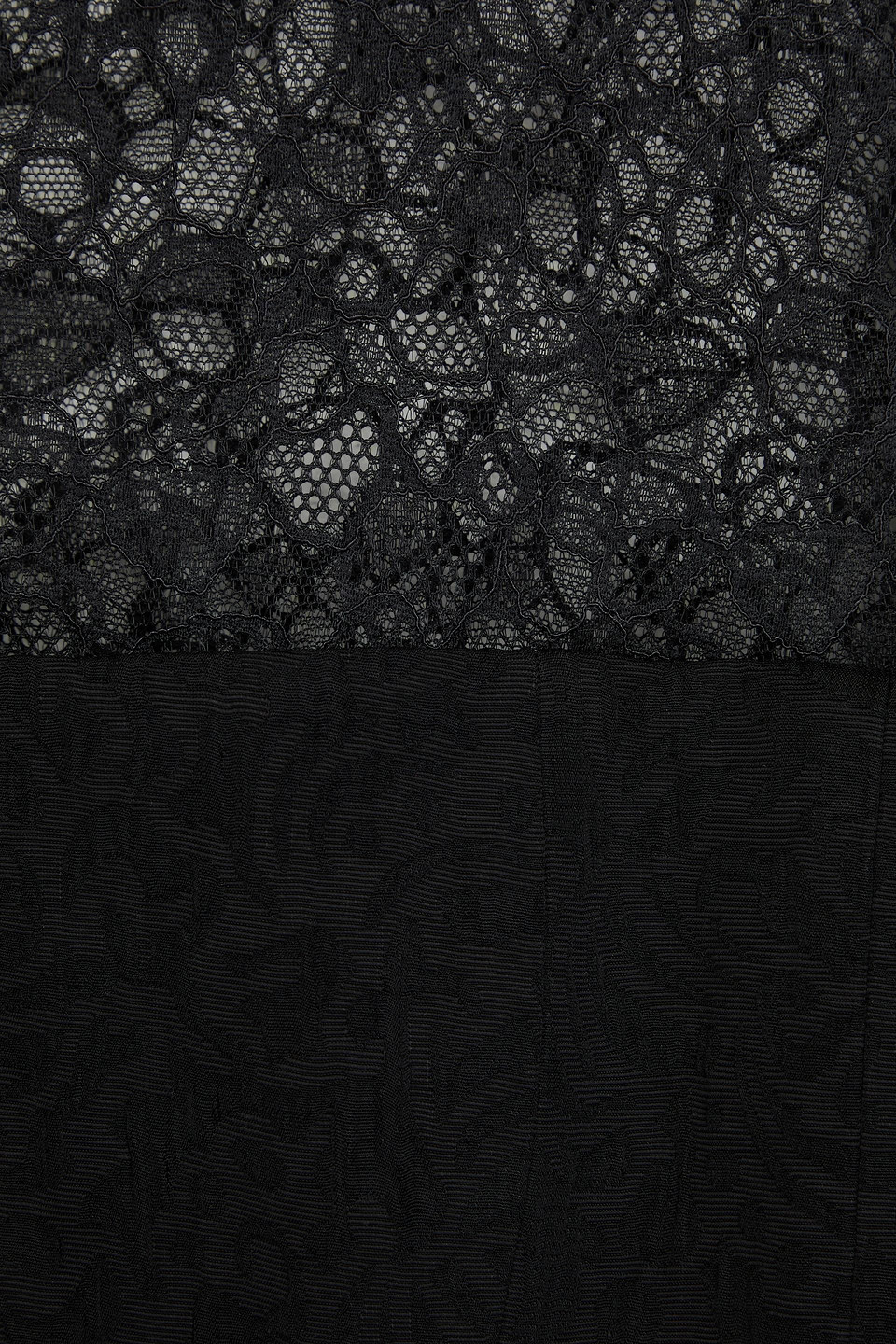 Simkhai Prima Corded Lace-paneled Cloqué Peplum Top In Black