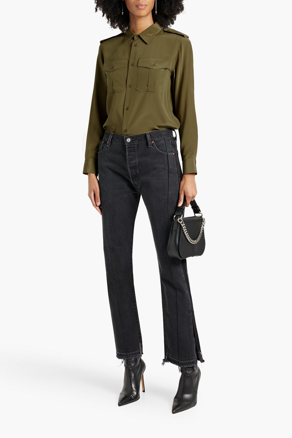 NILI LOTAN JEANETTE SILK SHIRT