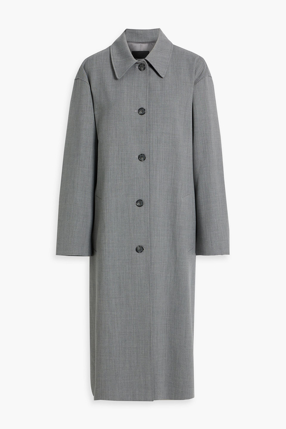 Nili Lotan Adrien Mélange Twill Coat In Gray
