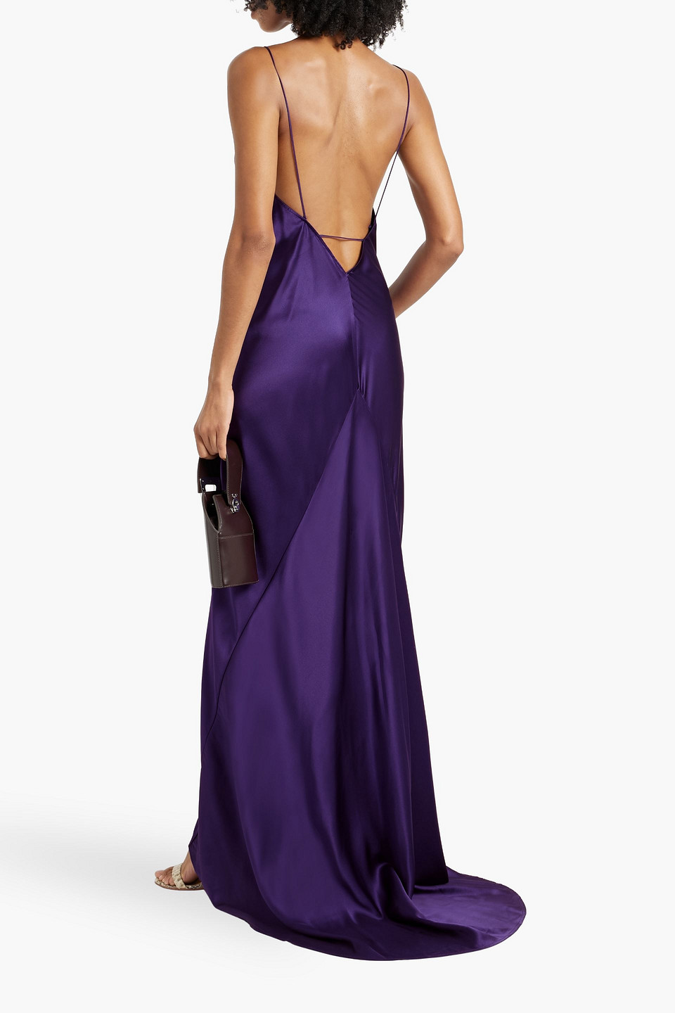 NILI LOTAN ELIZABETH SILK-SATIN GOWN