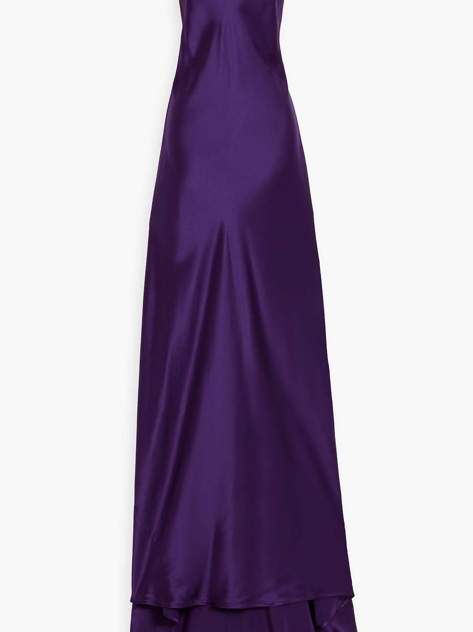 elizabeth silk-satin gown