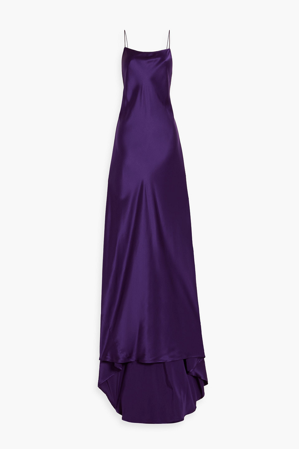 Nili Lotan Elizabeth Silk-satin Gown In Purple