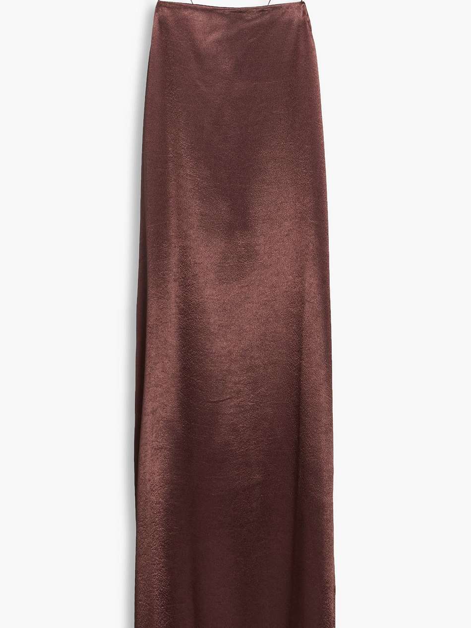 satin-crepe midi slip dress