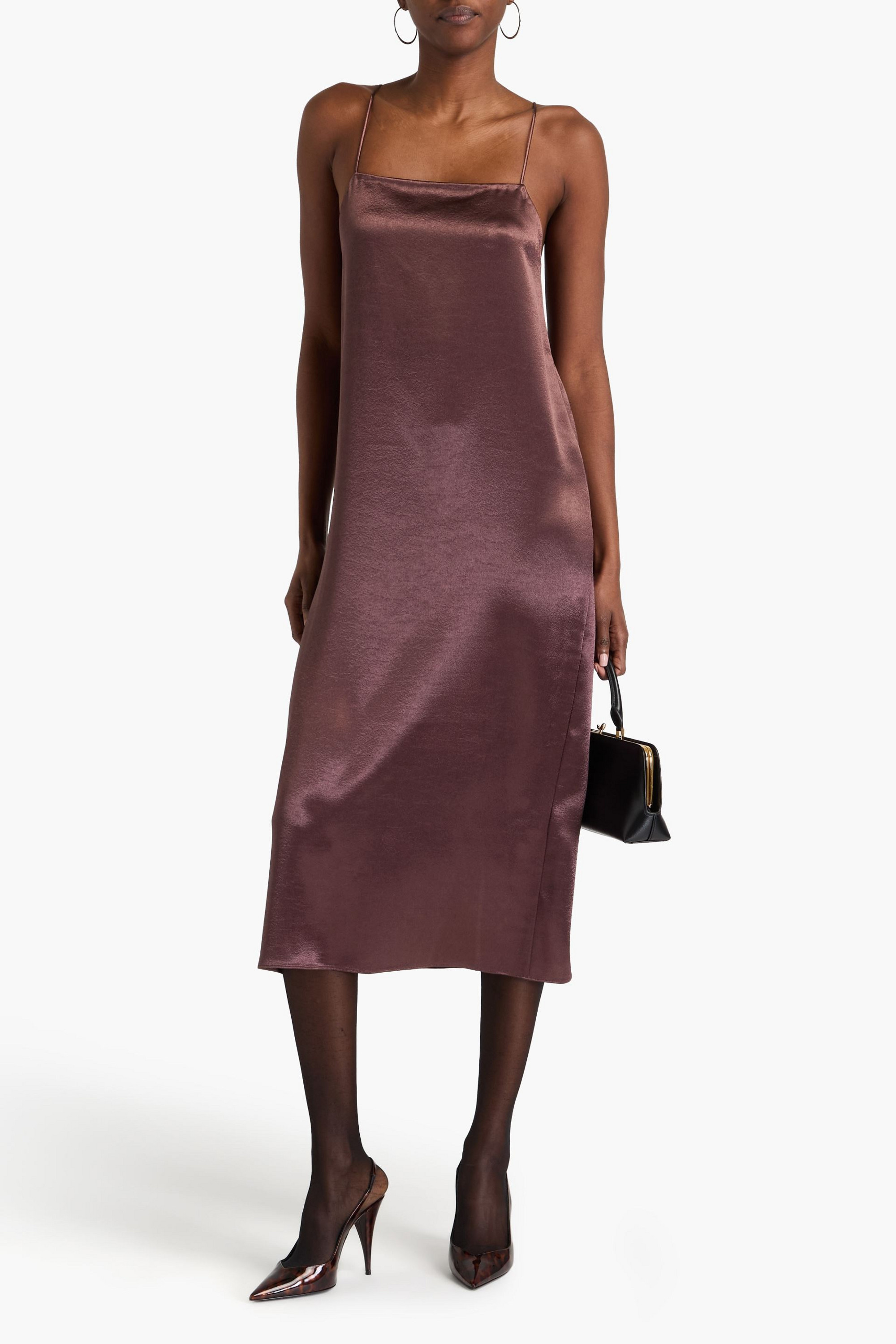 Tibi Satin-crepe midi slip dress