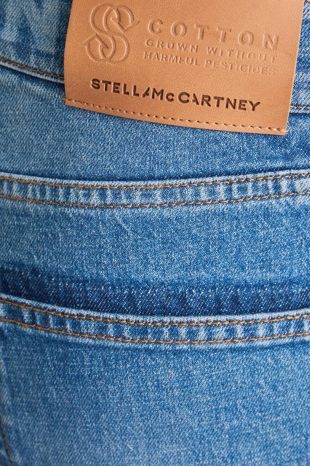 STELLA MCCARTNEY بنطلون جينز بأرجل ضيقة وخصر متوسط الارتفاع