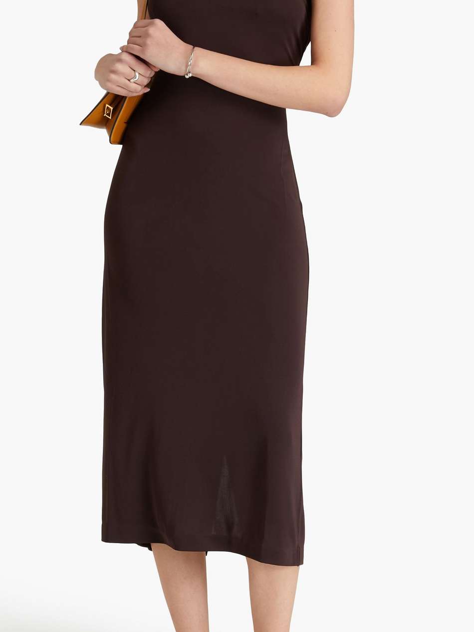 harlow strapless jersey midi dress
