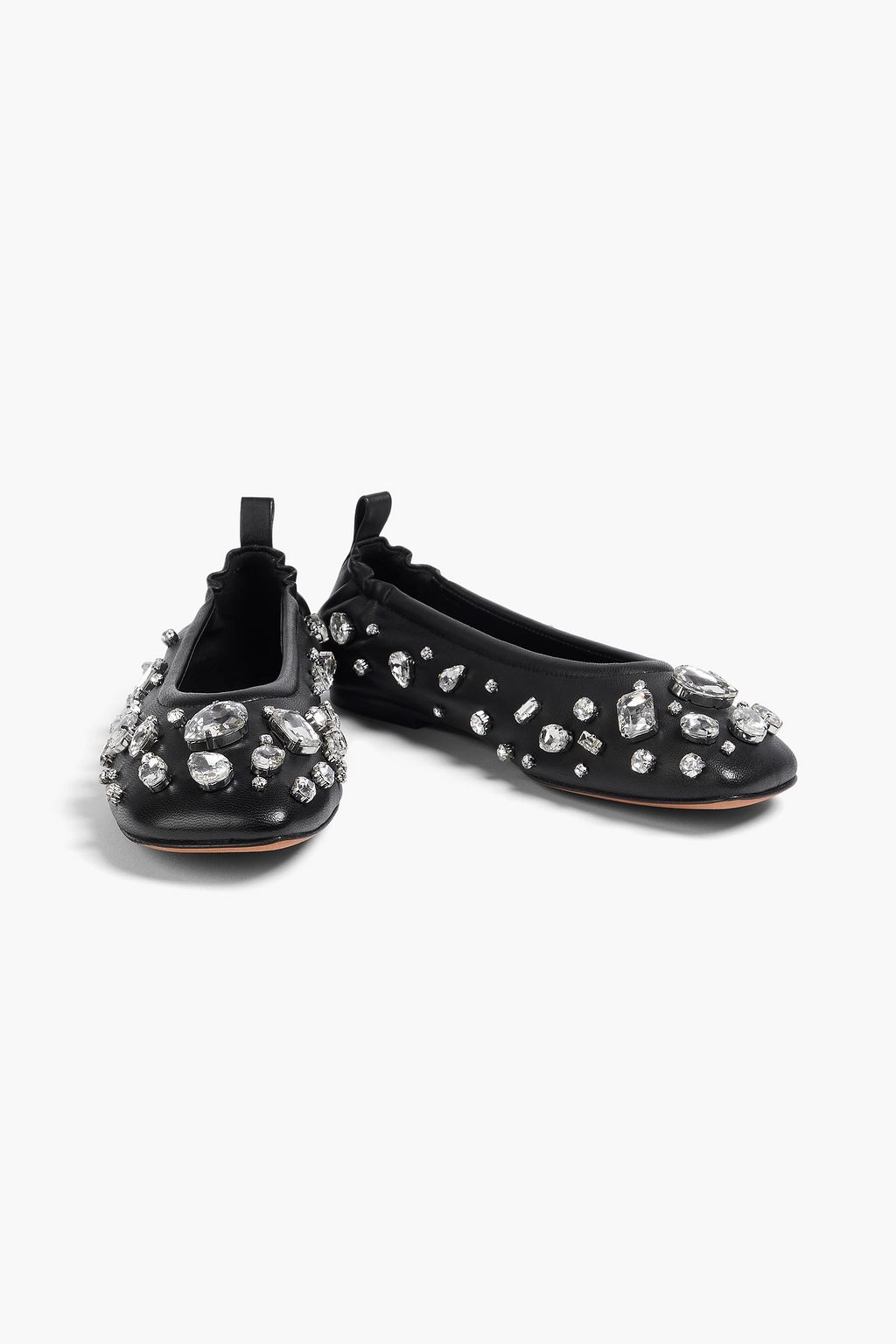 3.1 PHILLIP LIM ID 크리스털 장식 가죽 발레리나 플랫