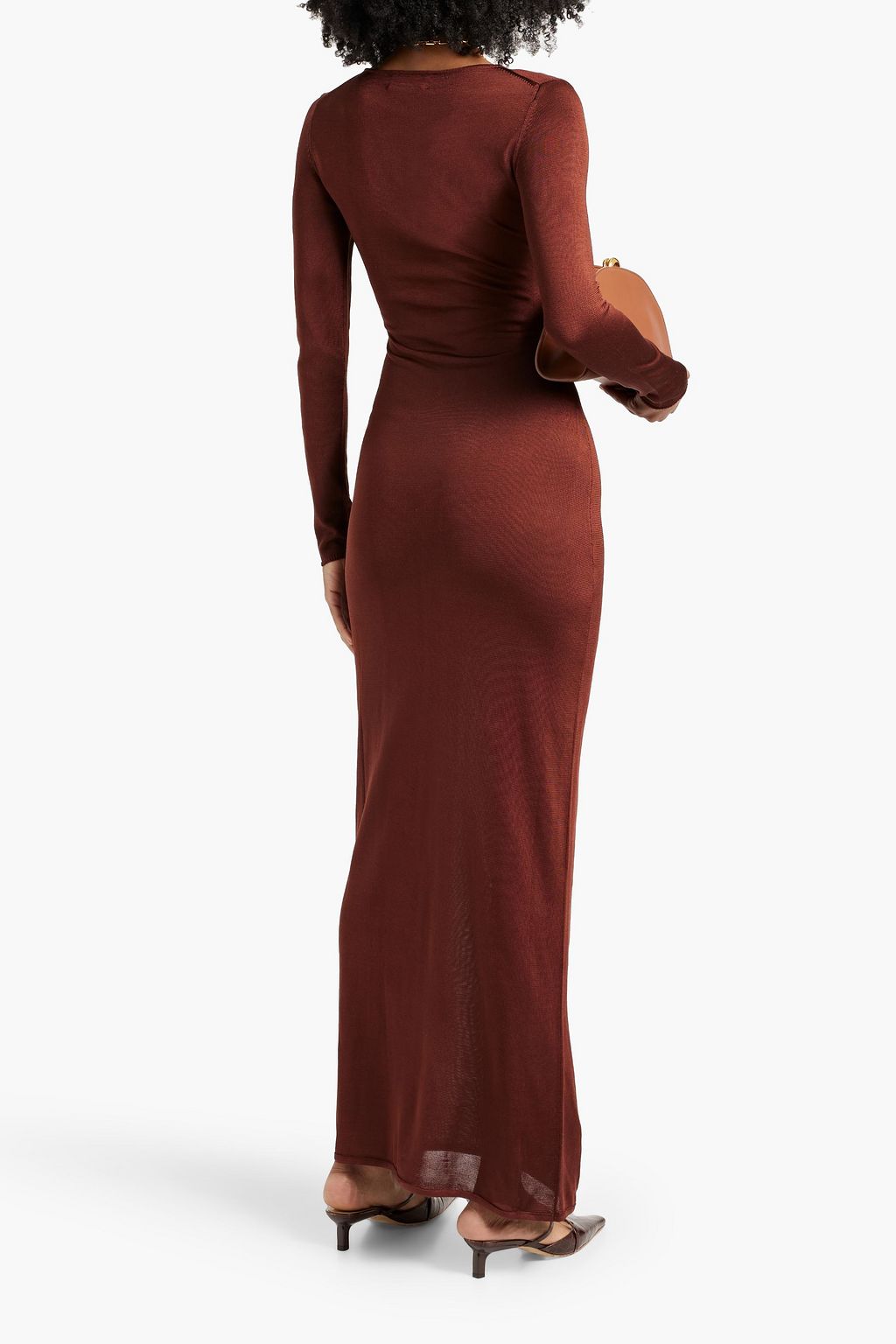 NILI LOTAN Caper silk maxi dress
