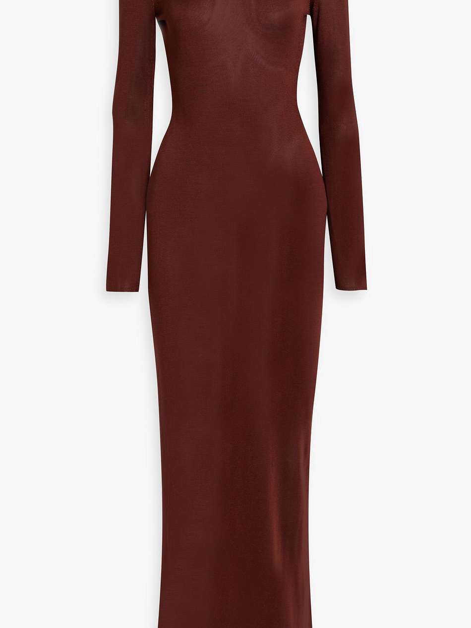 caper silk maxi dress