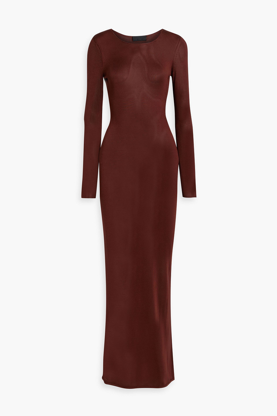 Nili Lotan Caper Silk Maxi Dress In Brown