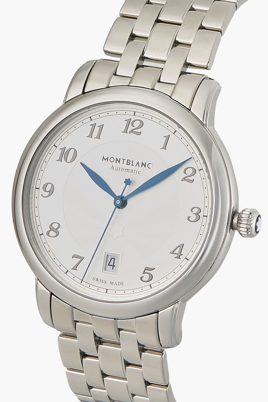MONTBLANC ساعة "ستار ليجاسي" أوتوماتيكية تعرض التاريخ بقطر 39 مم من الصلب المقاوم للصدأ، الرقم المرجعي MB117323