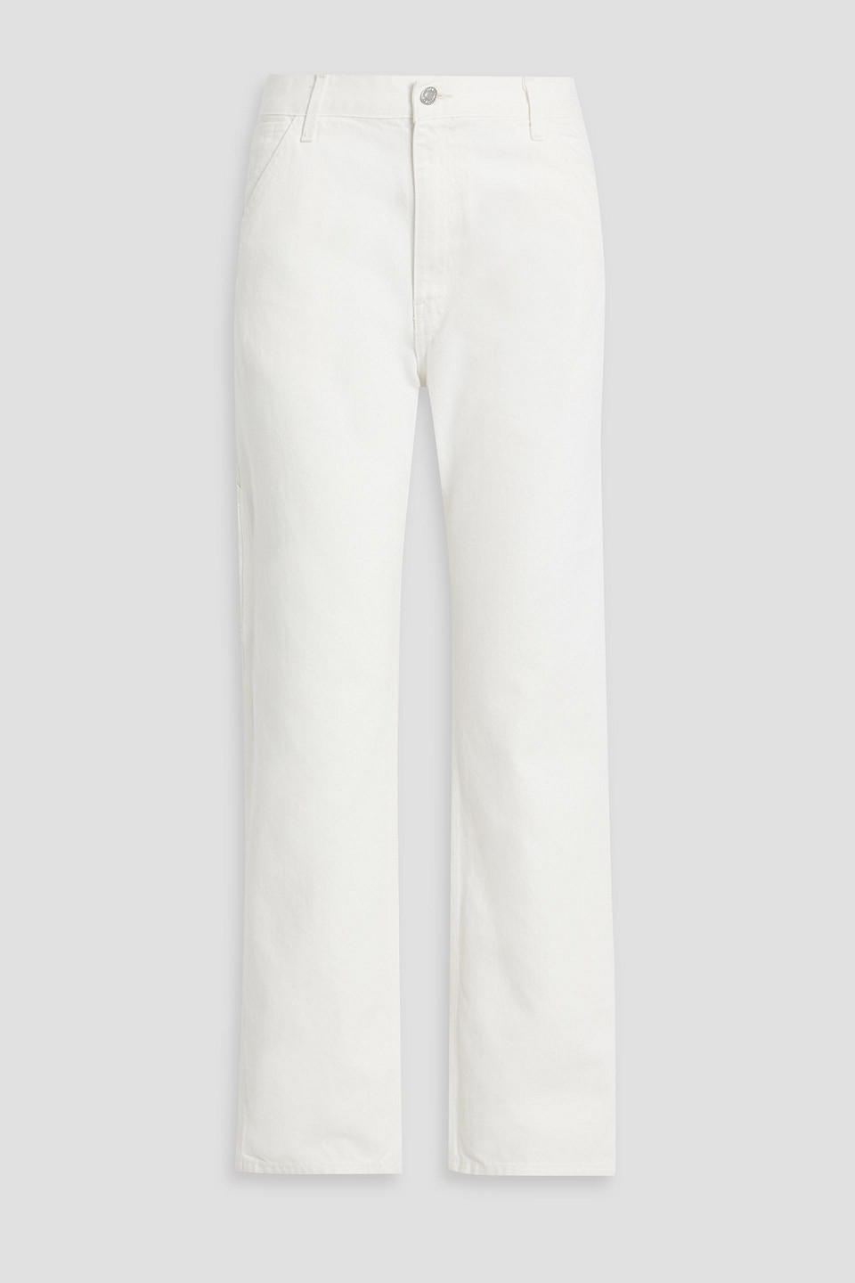 Nili Lotan Calvin High-rise Straight-leg Jeans In Ecru