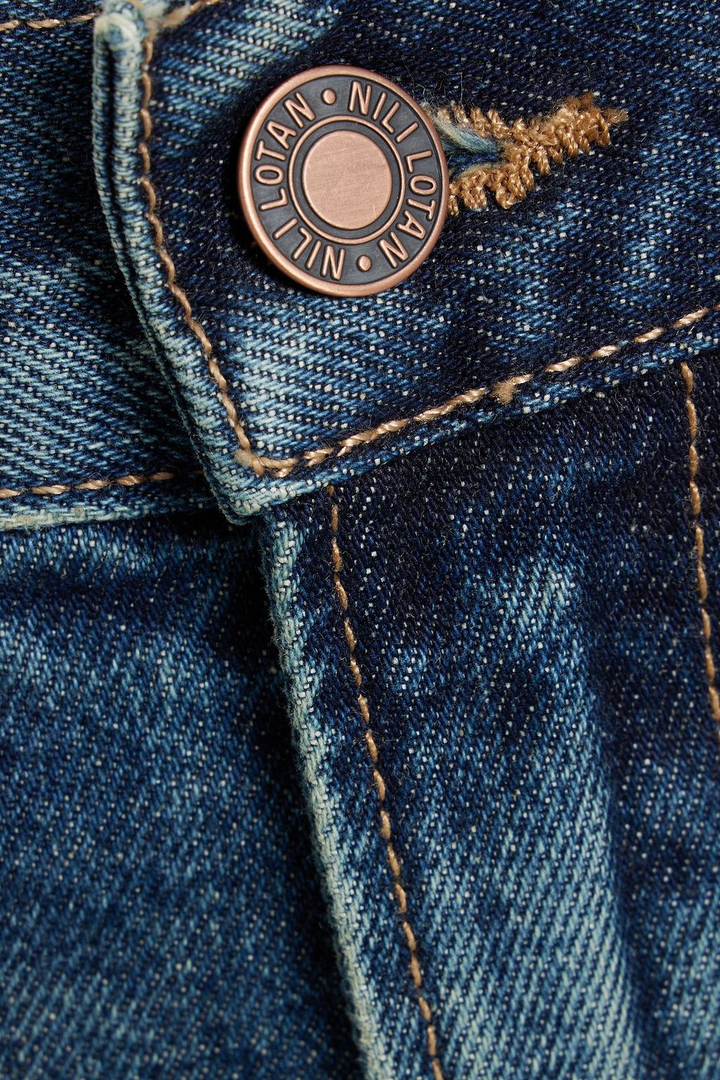 NILI LOTAN Smith faded high-rise straight-leg jeans