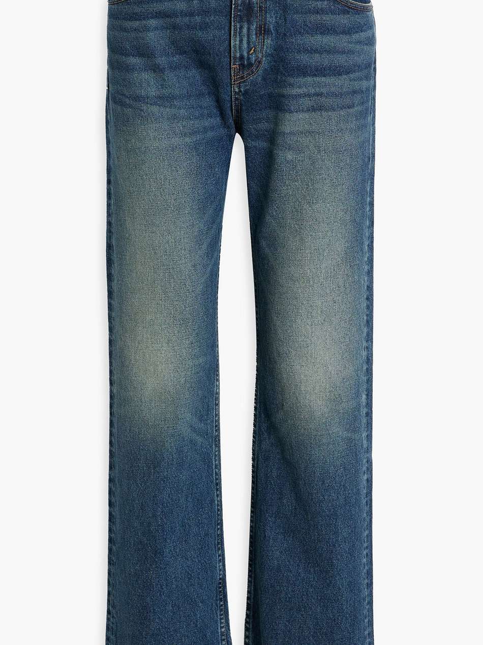 smith faded high-rise straight-leg jeans