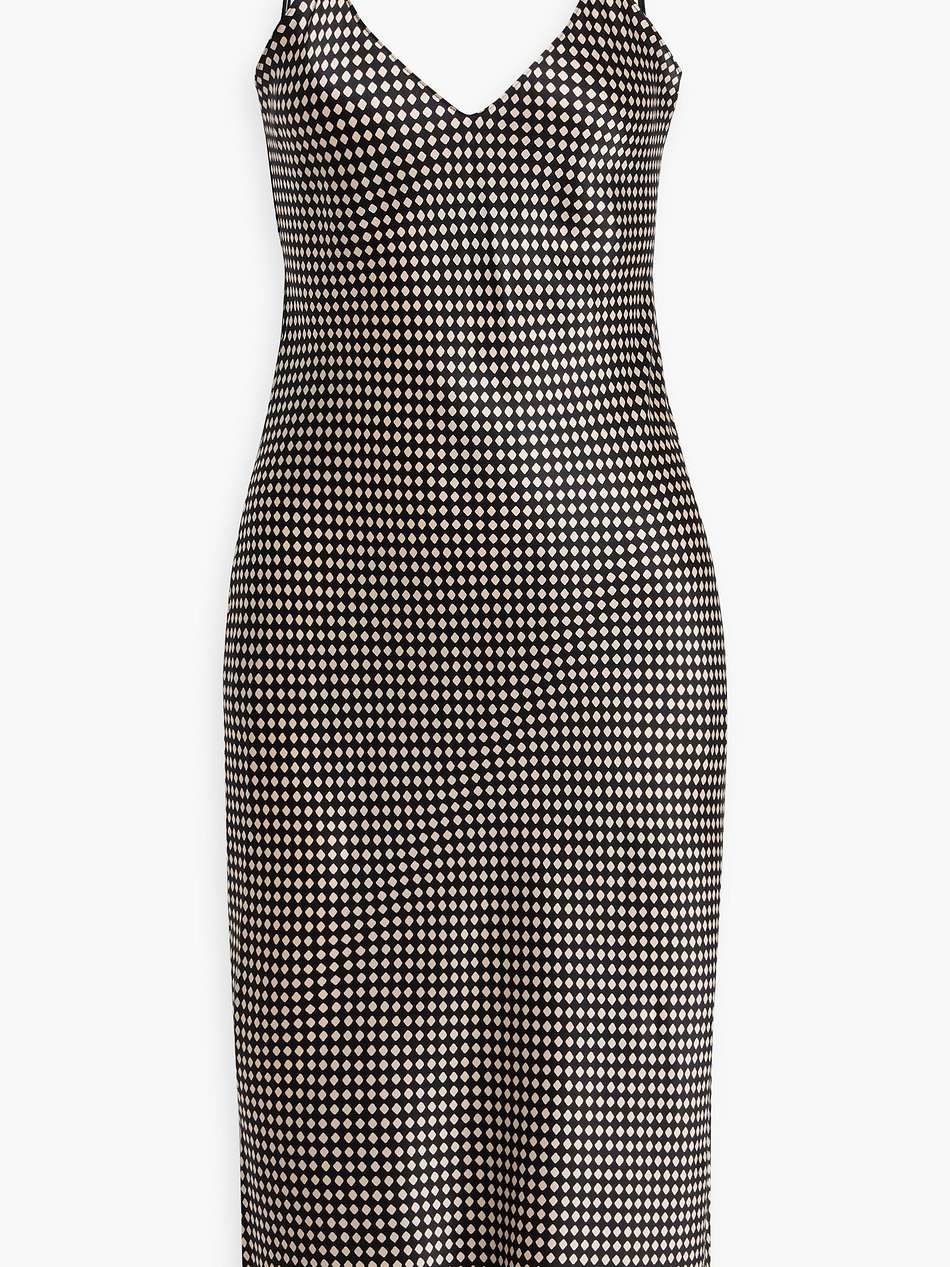 printed silk-satin slip dress