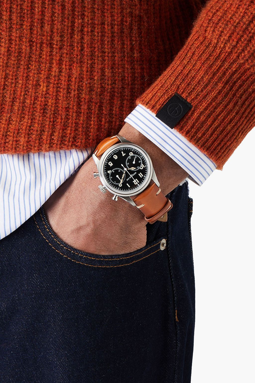 MONTBLANC Montblanc 1858 Automatic Chronograph 42mm stainless steel and leather watch, Ref. No. MB117836  