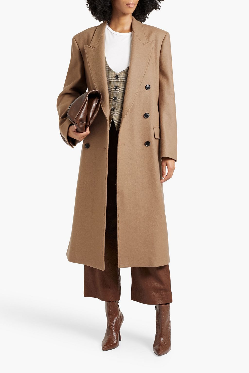 NILI LOTAN Edmont double-breasted wool-blend coat
