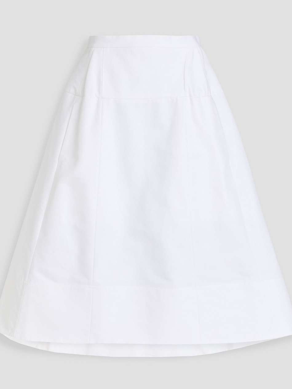cotton-poplin midi skirt