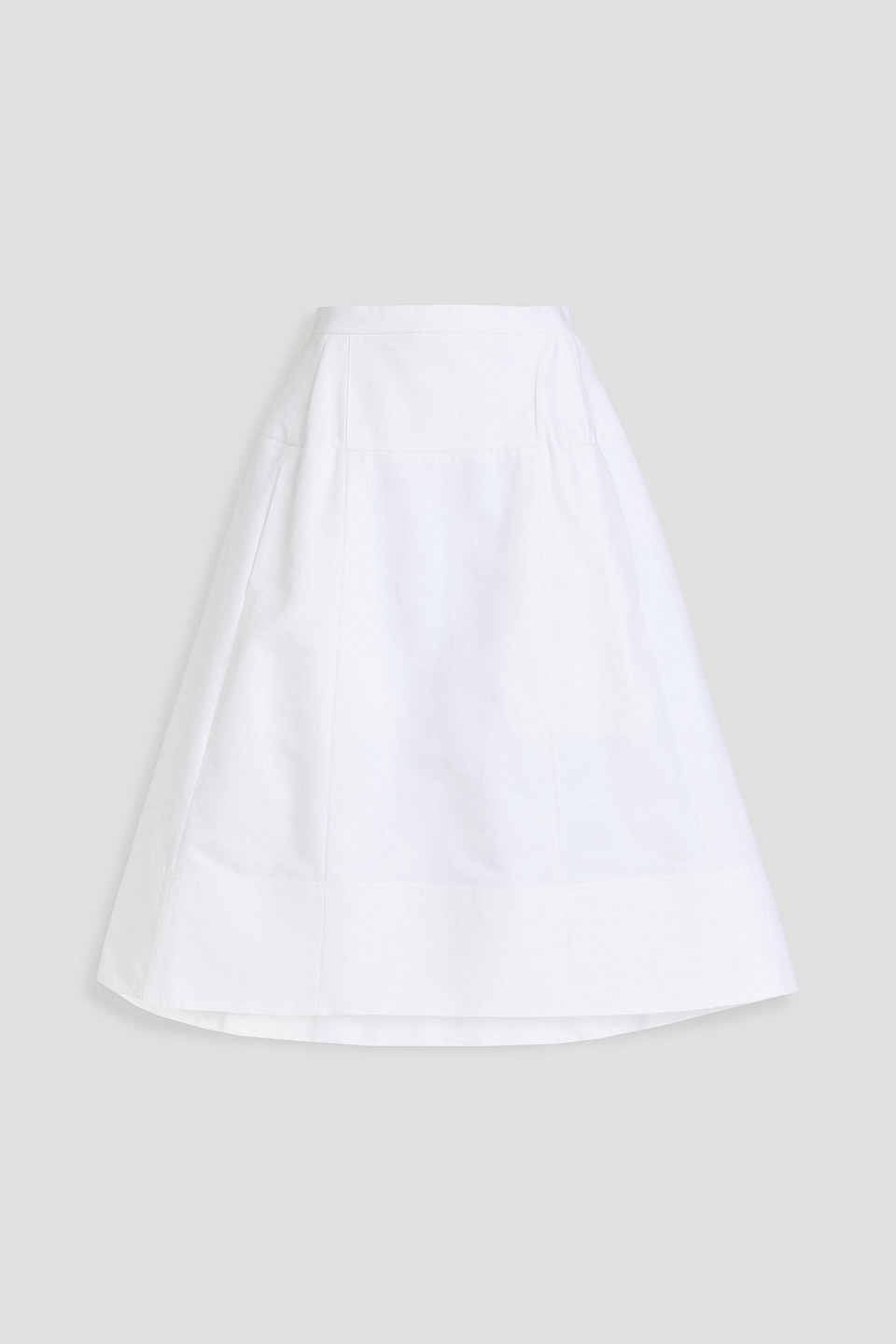Tibi Cotton-poplin Skirt In White