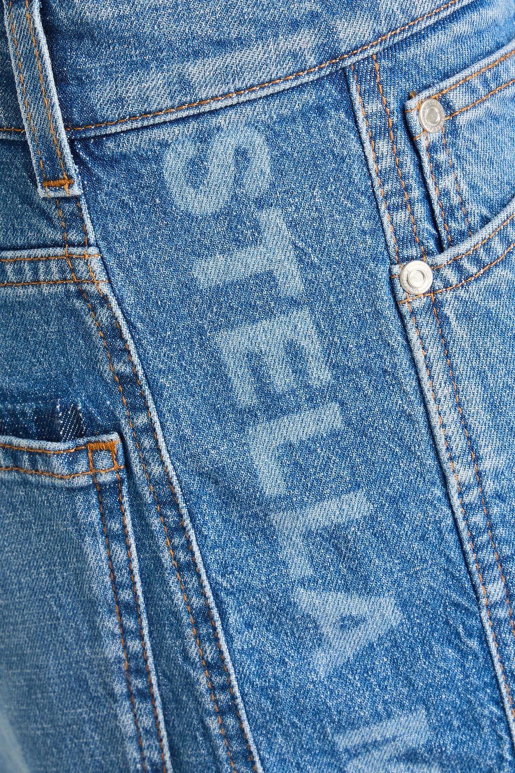 STELLA MCCARTNEY شورت من الدنيم بلون باهت