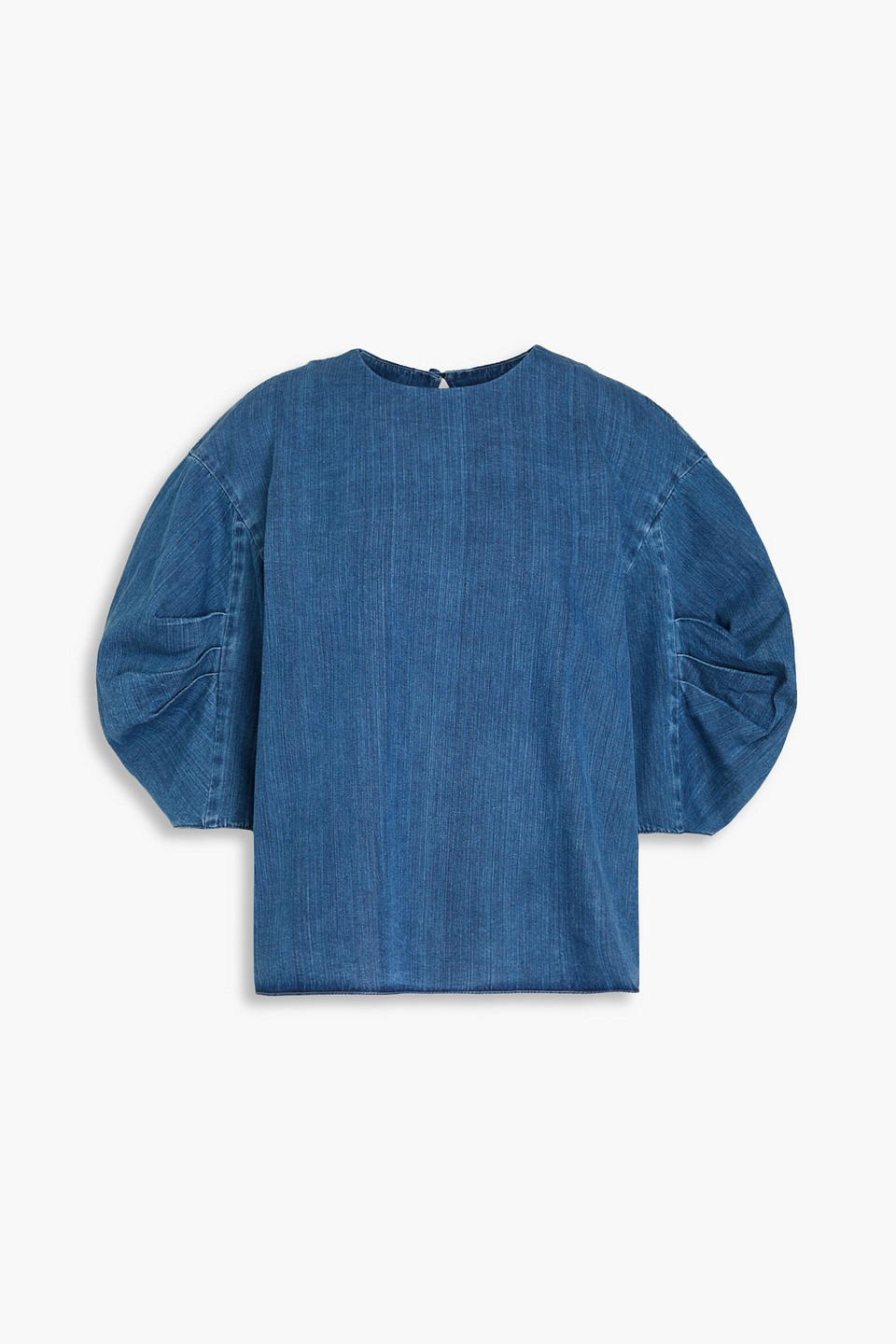 Tibi Denim Blouse In Blue
