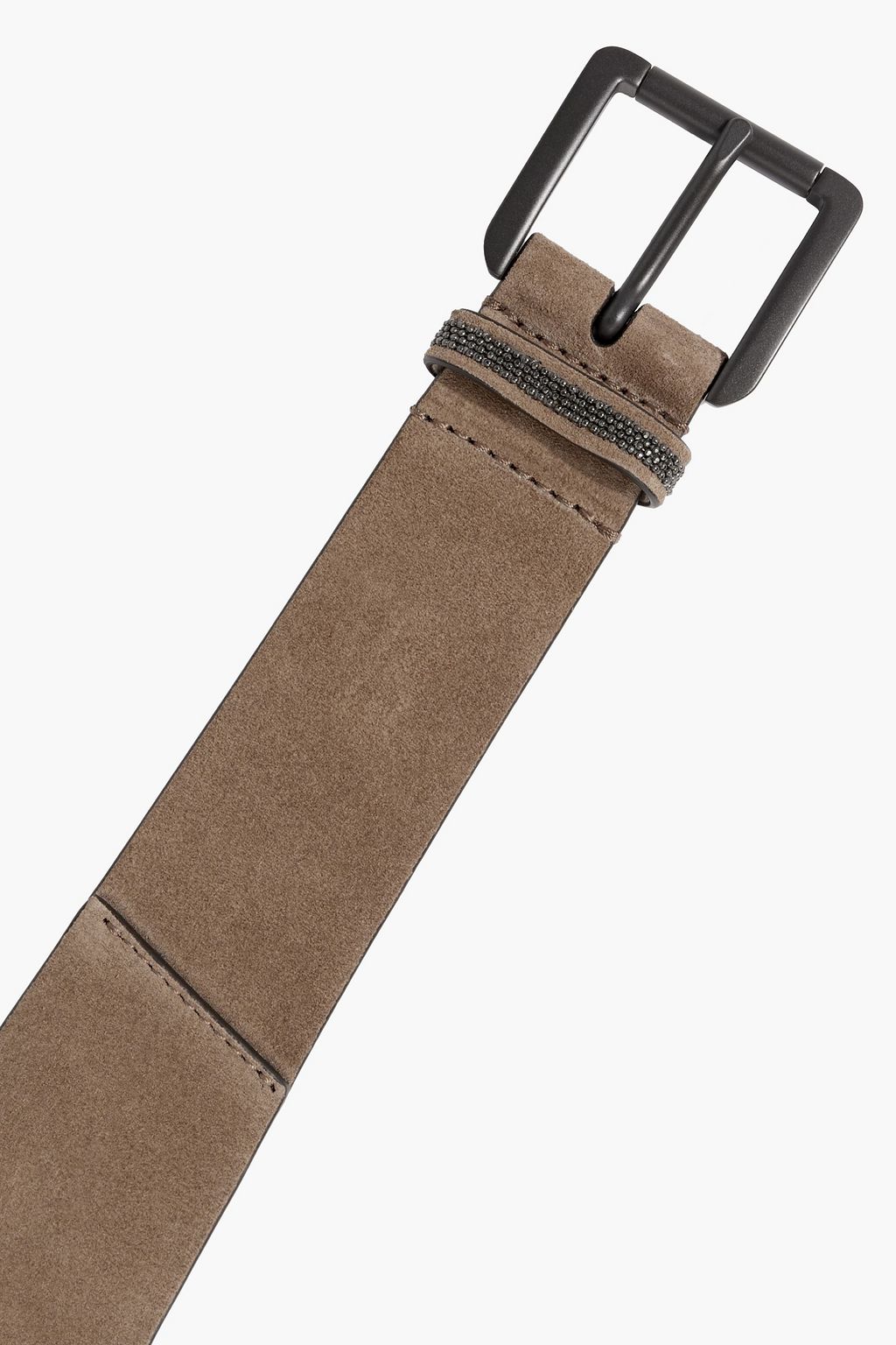 BRUNELLO CUCINELLI Bead-embellished suede belt