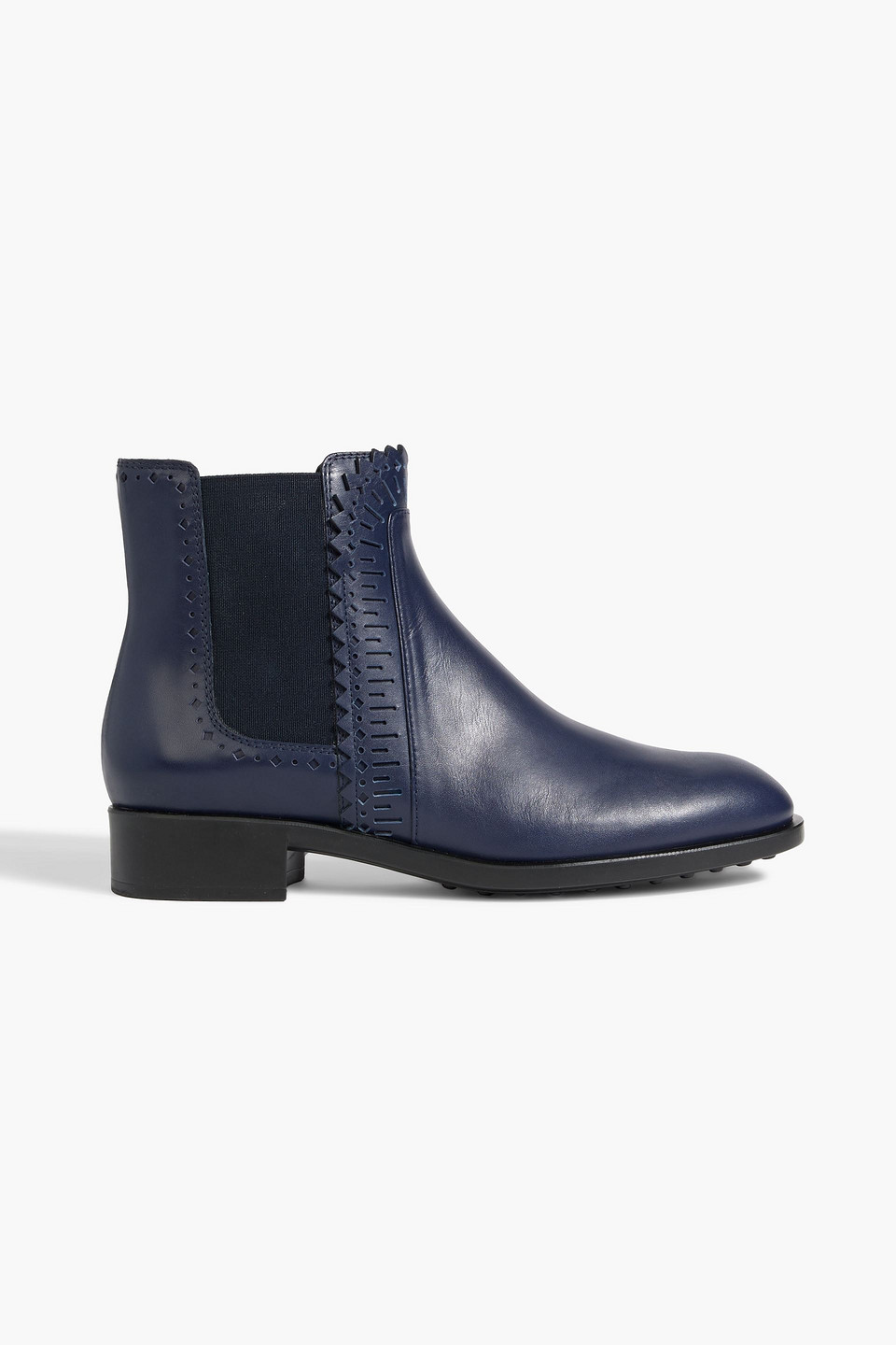 Tod's Laser-cut Leather Chelsea Boots In Blue