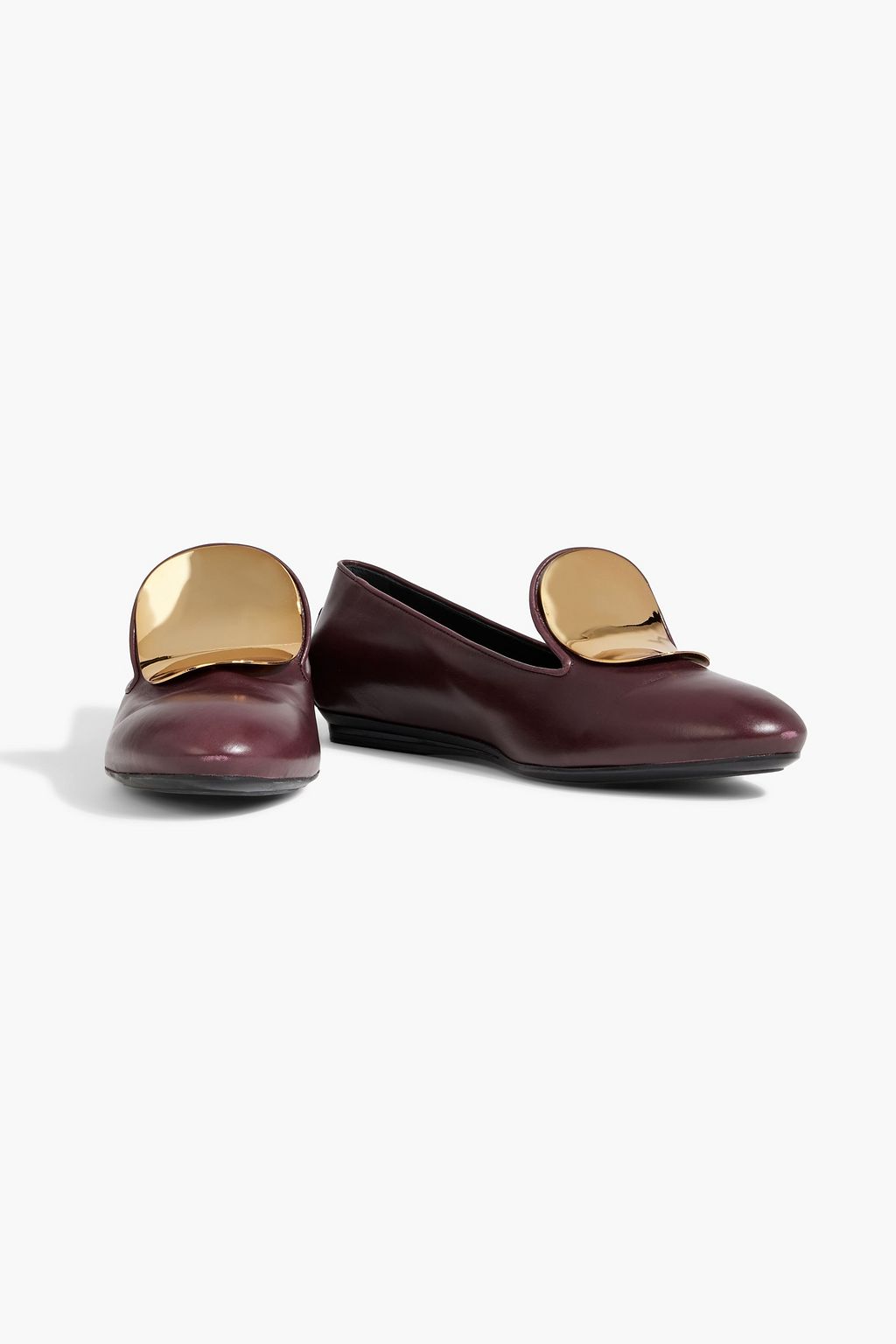 TOD'S Embellished leather ballet flats