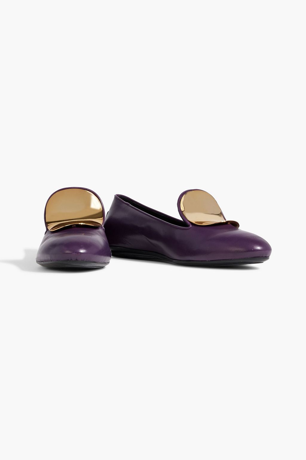 TOD'S Embellished leather ballet flats