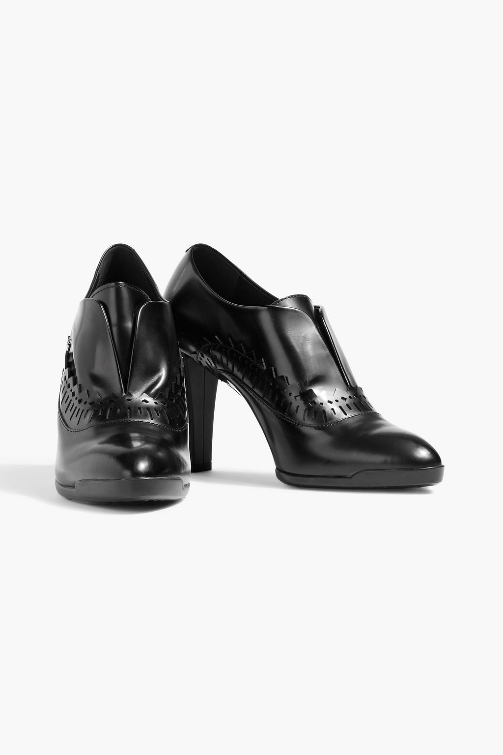 TOD'S Laser-cut leather ankle boots