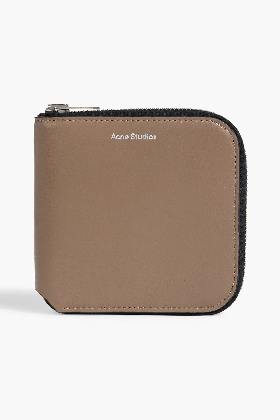 Acne Studios Leather Wallet In Mushroom