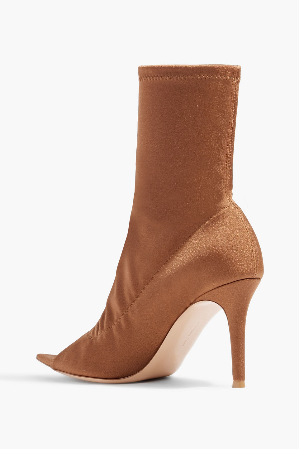 GIANVITO ROSSI HIROKO 85 METALLIC STRETCH-KNIT SOCK BOOTS