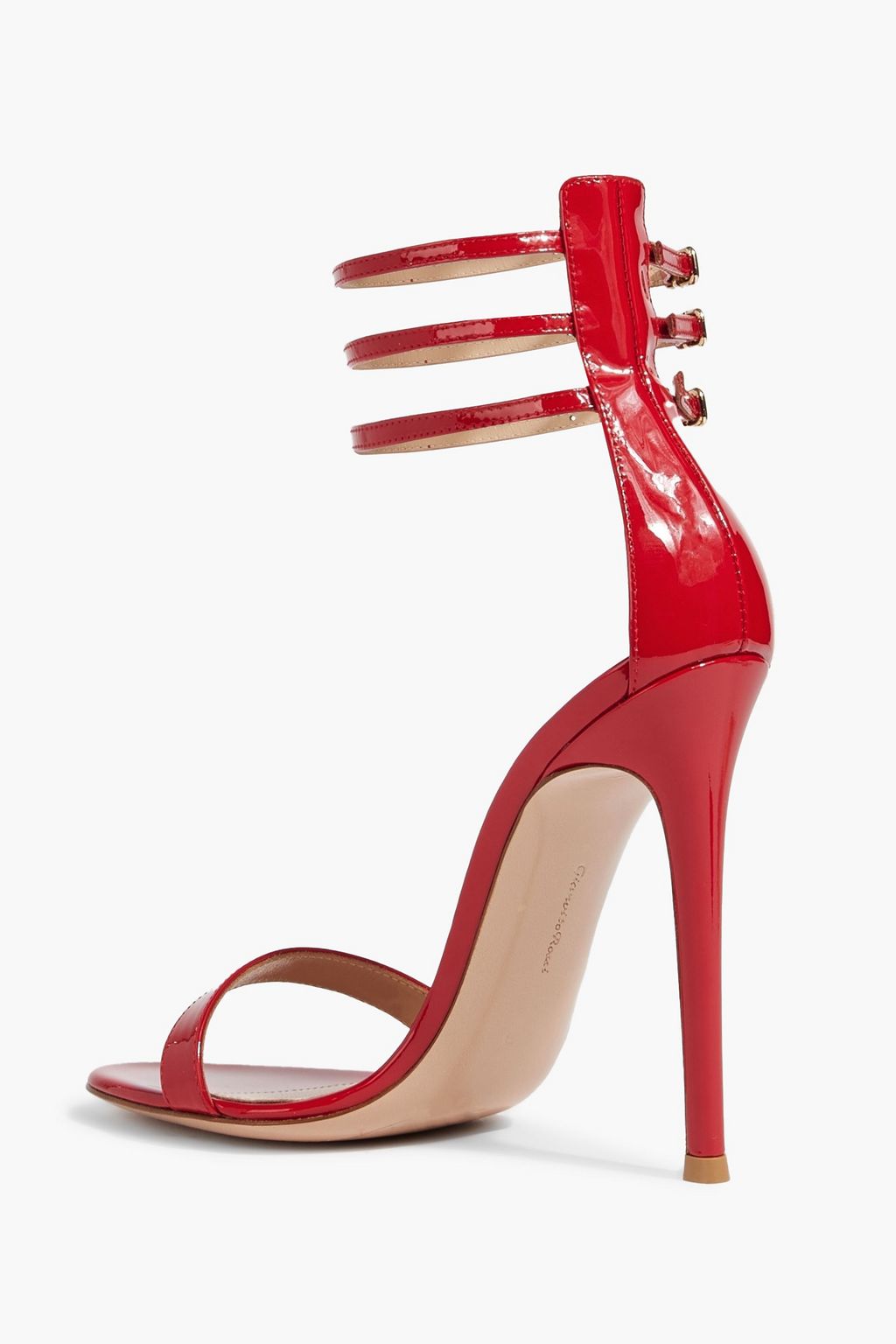 GIANVITO ROSSI Lacey patent-leather sandals