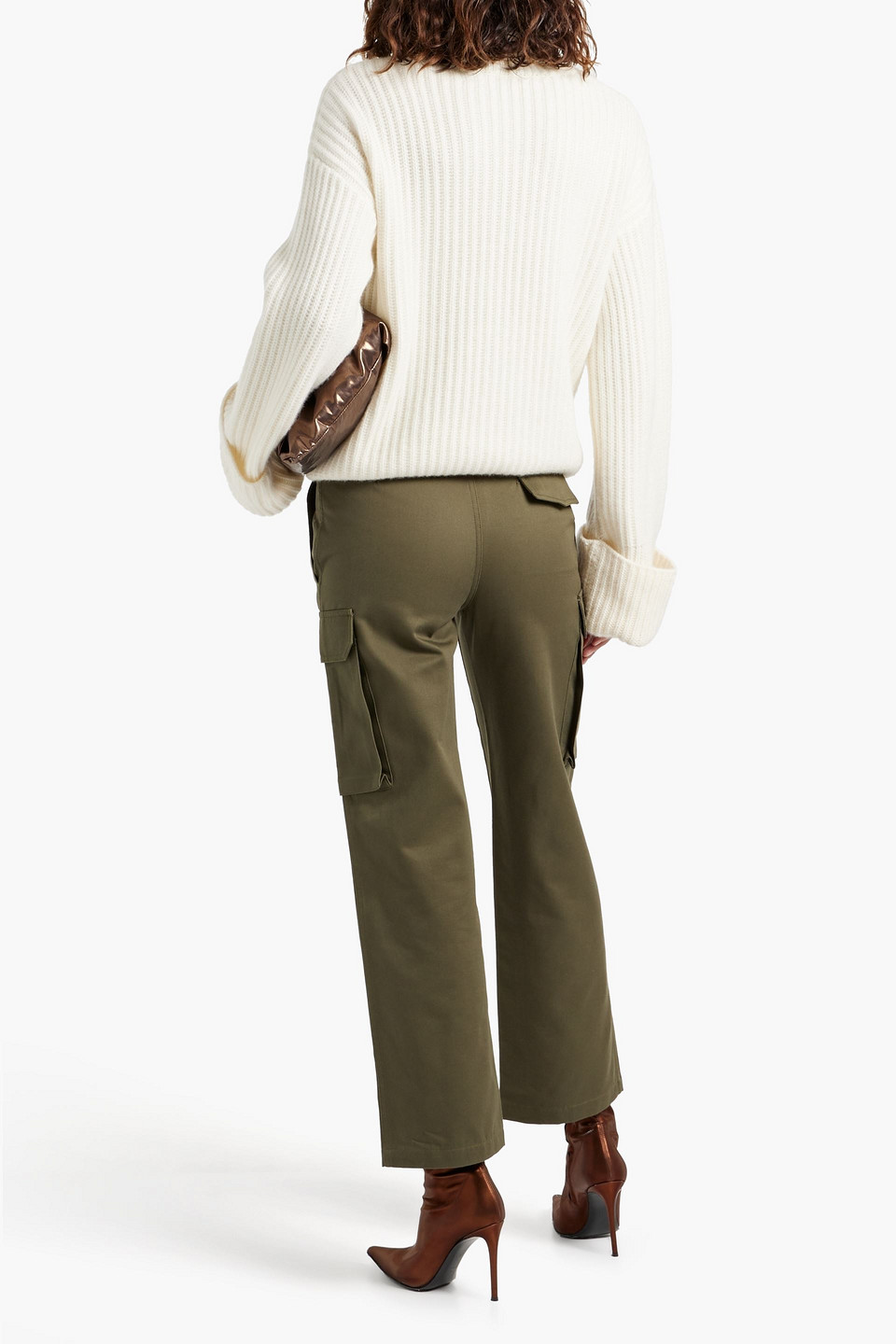 NILI LOTAN YANNIC COTTON-TWILL CARGO PANTS