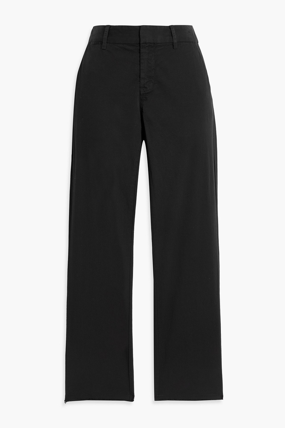 Nili Lotan East Hampton Cropped Cotton-blend Twill Slim-leg Pants In Black