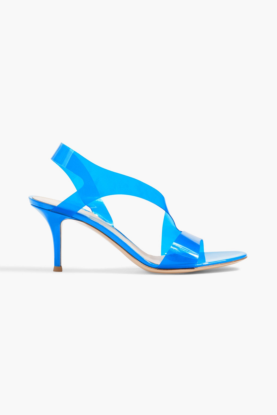 Gianvito Rossi Metropolis 70 Pvc Slingback Sandals In Bright Blue