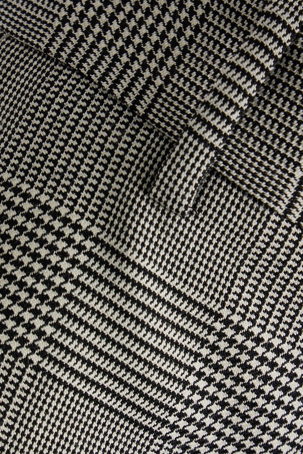 NILI LOTAN Arielle Prince of Wales checked wool-blend tweed flared pants