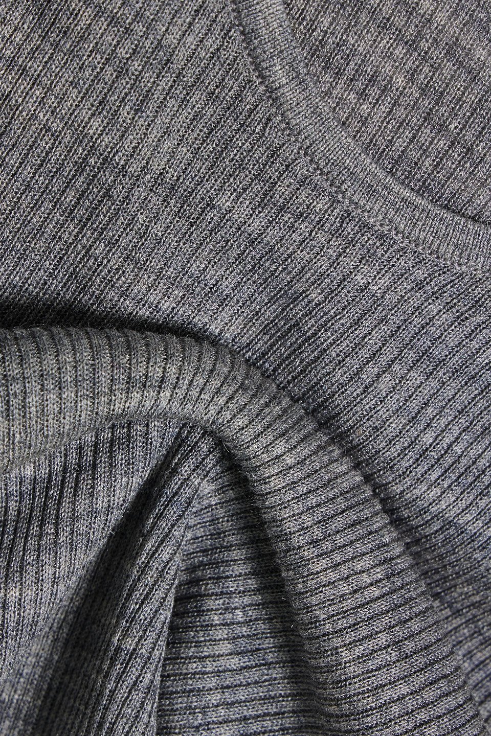 Nili Lotan Becky Ribbed Silk Tank In Gray